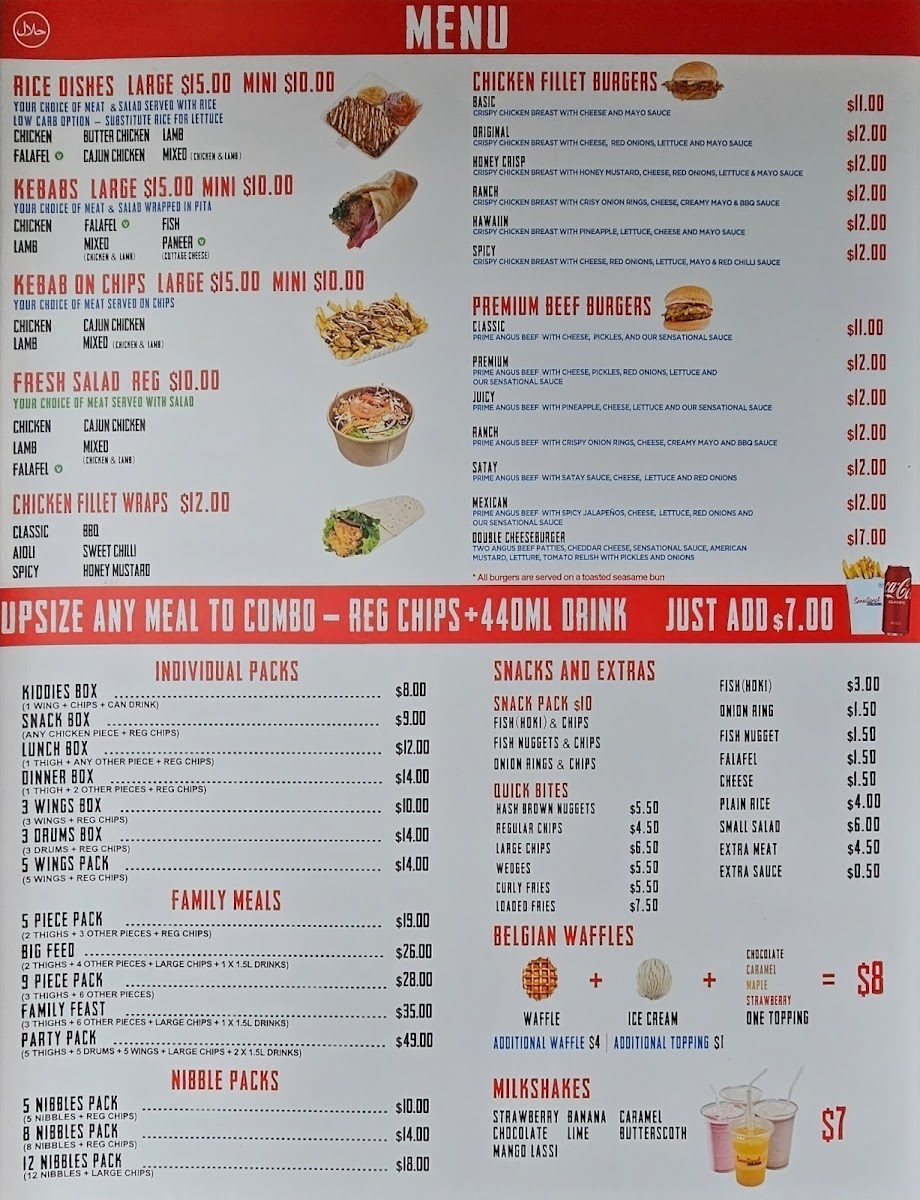 Menu Sensational Chicken / Nz Kebabs Otahuhu-1