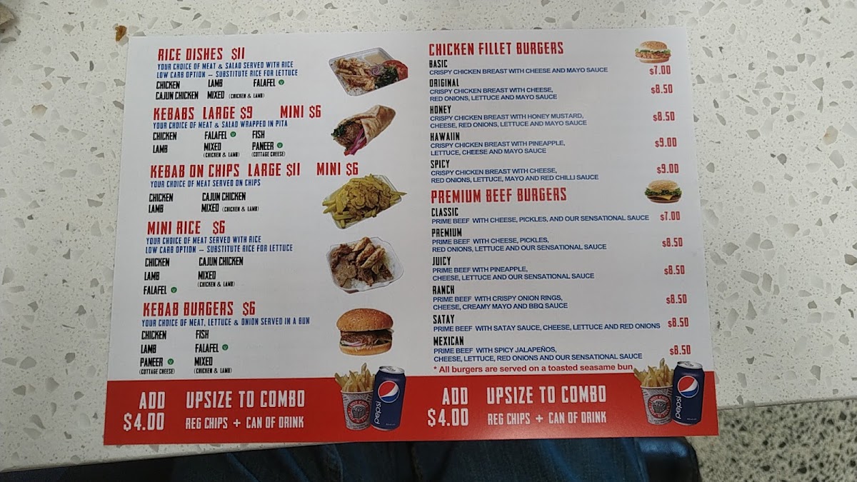 Menu Sensational Chicken / Nz Kebabs Otahuhu-5